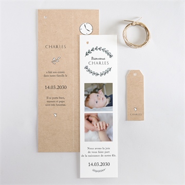 Faire-part naissance notre petite merveille - Vue d'ensemble