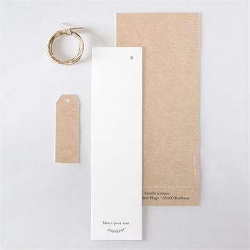 Faire-part naissance notre petite merveille - Dos du faire-part