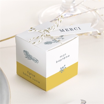 Boîte de dragées baptême joli portrait