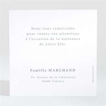 Remerciement naissance mon petit body - Dos de la carte