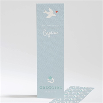 Signet baptême colombe en folie