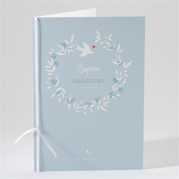 Livret de messe baptême colombe en folie