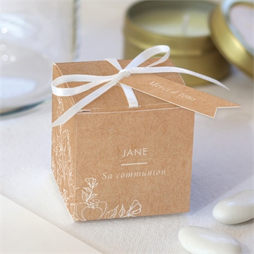 Boîte de dragées communion illuminations portrait