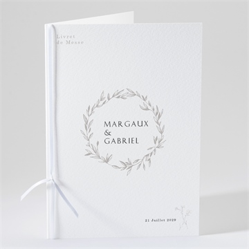 Livret de messe mariage tendre couronne