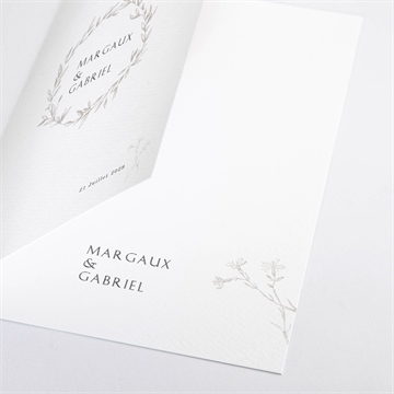 Livret de messe mariage tendre couronne - Détail du livret