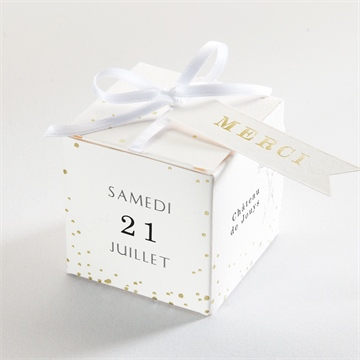 Boîte de dragées mariage tendre couronne