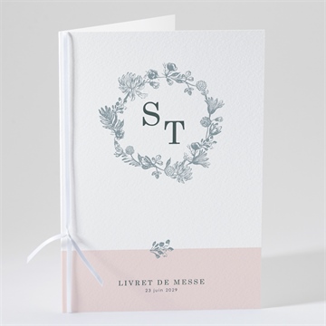Livret De Messe Mariage Guirlande De Fleurs Monfairepart Com