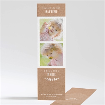 Signet baptême pele mele photo original