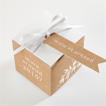 Boîte de dragées mariage gravure - Dessus de la boîte