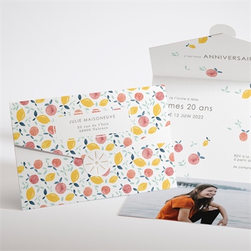 Invitation anniversaire invitation acidulée