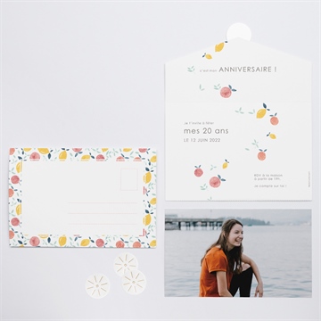 Invitation anniversaire invitation acidulée - Vue d'ensemble