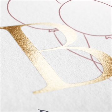 Faire-part naissance les petits ballons - Marquage à chaud OR