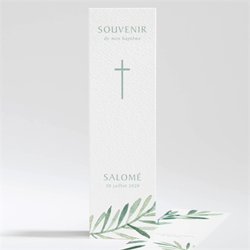 Signet baptême feuilles et or