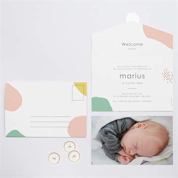 Faire-part naissance vitamine tout en un - Vue d'ensemble