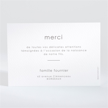 Remerciement naissance vitamine tout en un - Dos de la carte
