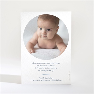 Remerciement naissance it's a boy - Dos de la carte