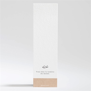 Signet baptême essentiel sacré - Dos du signet