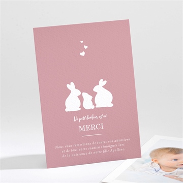 Remerciement naissance silhouettes