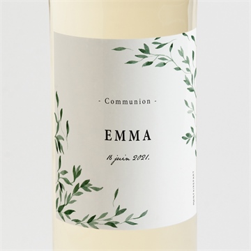 Etiquette de bouteille communion belle simplicité