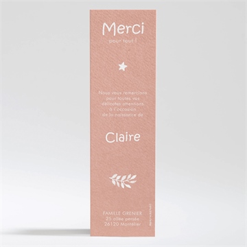 Remerciement naissance mosaique - Dos du faire-part