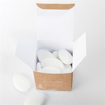 Boîte de dragées mariage gravure élégante - Intérieur de la boîte