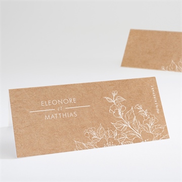 Marque-place mariage gravure élégante