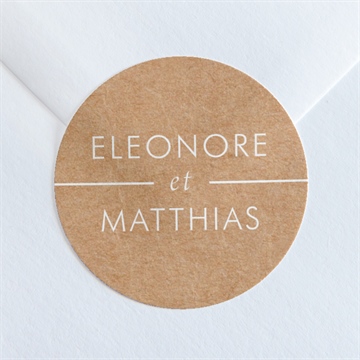 Sticker mariage gravure élégante