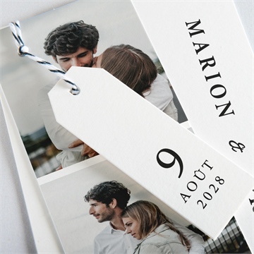 Faire-part mariage epuré - Détail du faire-part