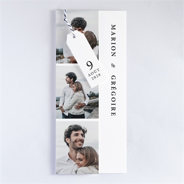 Faire-part mariage epuré - Faire-part assemblé