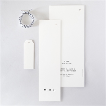 Faire-part mariage epuré - Dos du faire-part