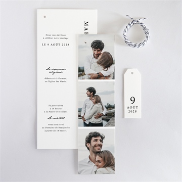 Faire-part mariage epuré - Vue d'ensemble