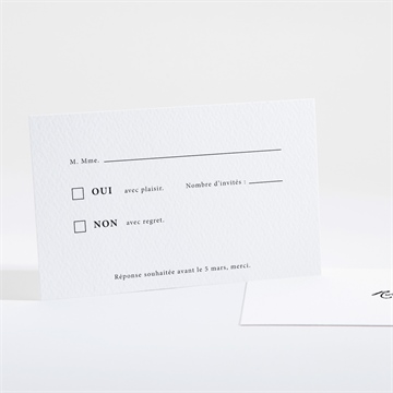 Carton réponse mariage epuré