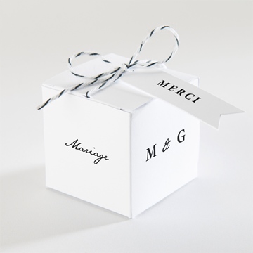 Boîte de dragées mariage epuré