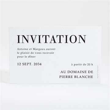Carton d'invitation mariage lettering