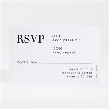 Carton réponse mariage lettering