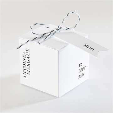 Boîte de dragées mariage lettering