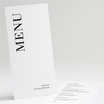 Menu mariage lettering