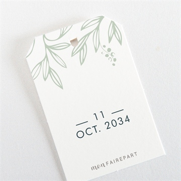 Etiquette mariage esquisse argentée - Dos de l'étiquette