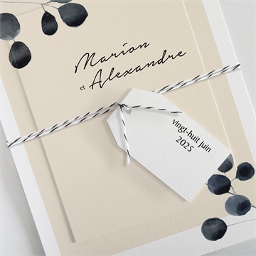 Faire-part mariage contraste - Détail du faire-part