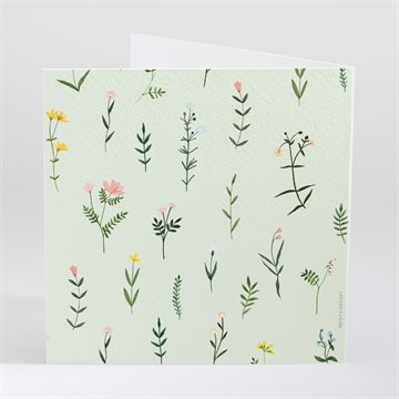 Faire-part mariage ambiance printanière - Dos du faire-part