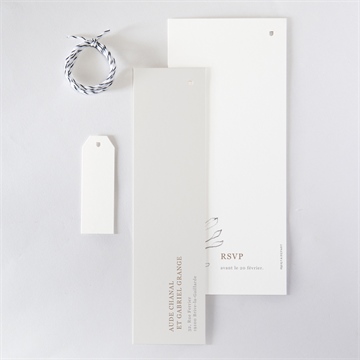 Faire-part mariage élégance - Dos du faire-part