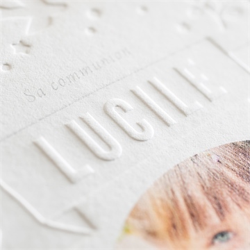 Faire-part communion lumière - Détail du faire-part