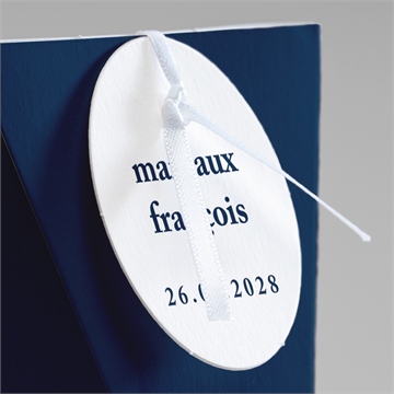 Boîte surprise mariage bleu romantique - Détail de la boîte