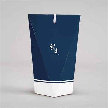 Boîte surprise mariage bleu romantique - Dos de la boîte