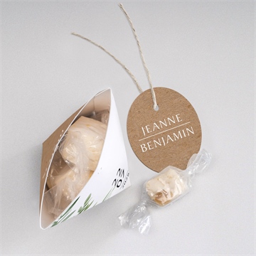 Boîte surprise mariage nature chic - Intérieur de la boîte