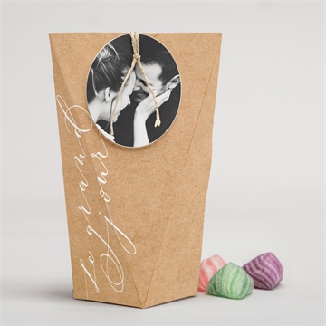 Boîte surprise mariage photomaton kraft