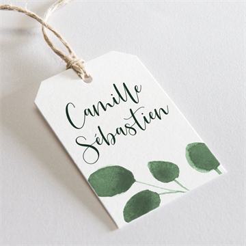 Etiquette mariage fraîcheur végétale