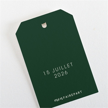 Etiquette mariage fraîcheur végétale - Dos de l'étiquette