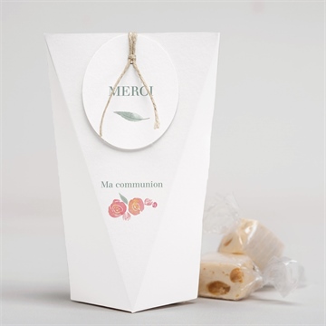 Boîte surprise communion couronne aquarelle