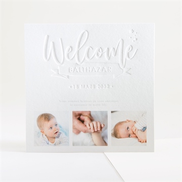 Faire-part naissance première empreinte